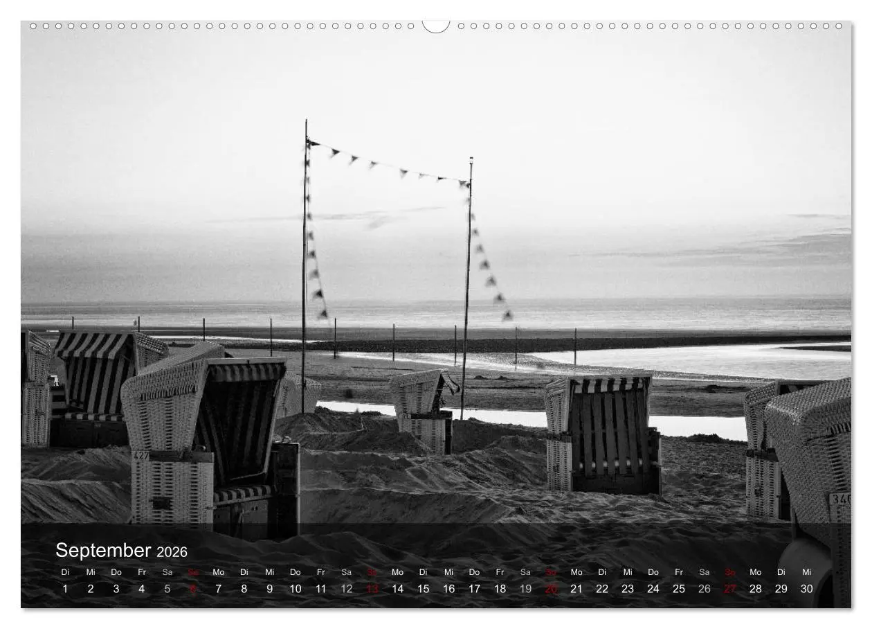 Bild: 9783457743812 | Wangerooge Noir (Wandkalender 2026 DIN A2 quer), CALVENDO...