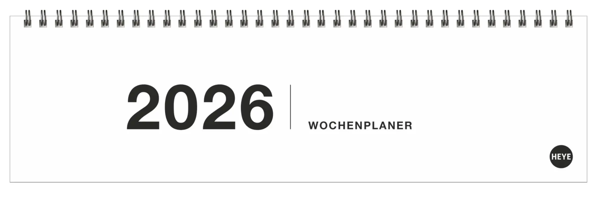Cover: 9783756413812 | Black&amp;White Wochenquerplaner 2026 | Kalender | Bürokalender Heye