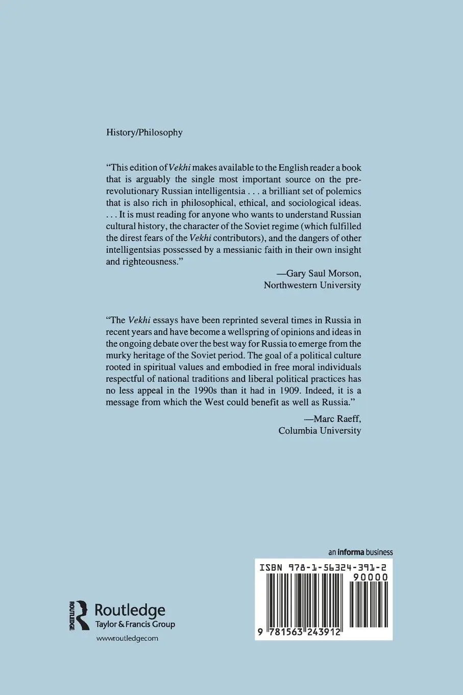 Rückseite: 9781563243912 | Vekhi | Landmarks | Nikolei Berdiaev (u. a.) | Taschenbuch | Englisch