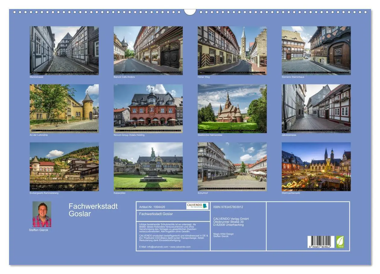 Bild: 9783457803912 | Fachwerkstadt Goslar (Wandkalender 2026 DIN A2 quer), CALVENDO...