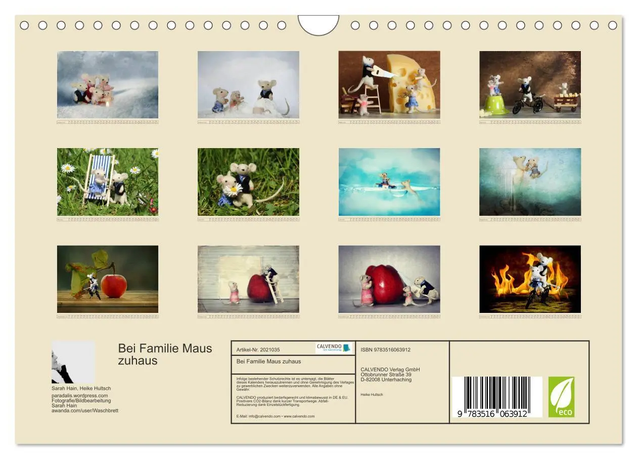 Bild: 9783516063912 | Bei Familie Maus zuhaus (Wandkalender 2026 DIN A4 quer), CALVENDO...