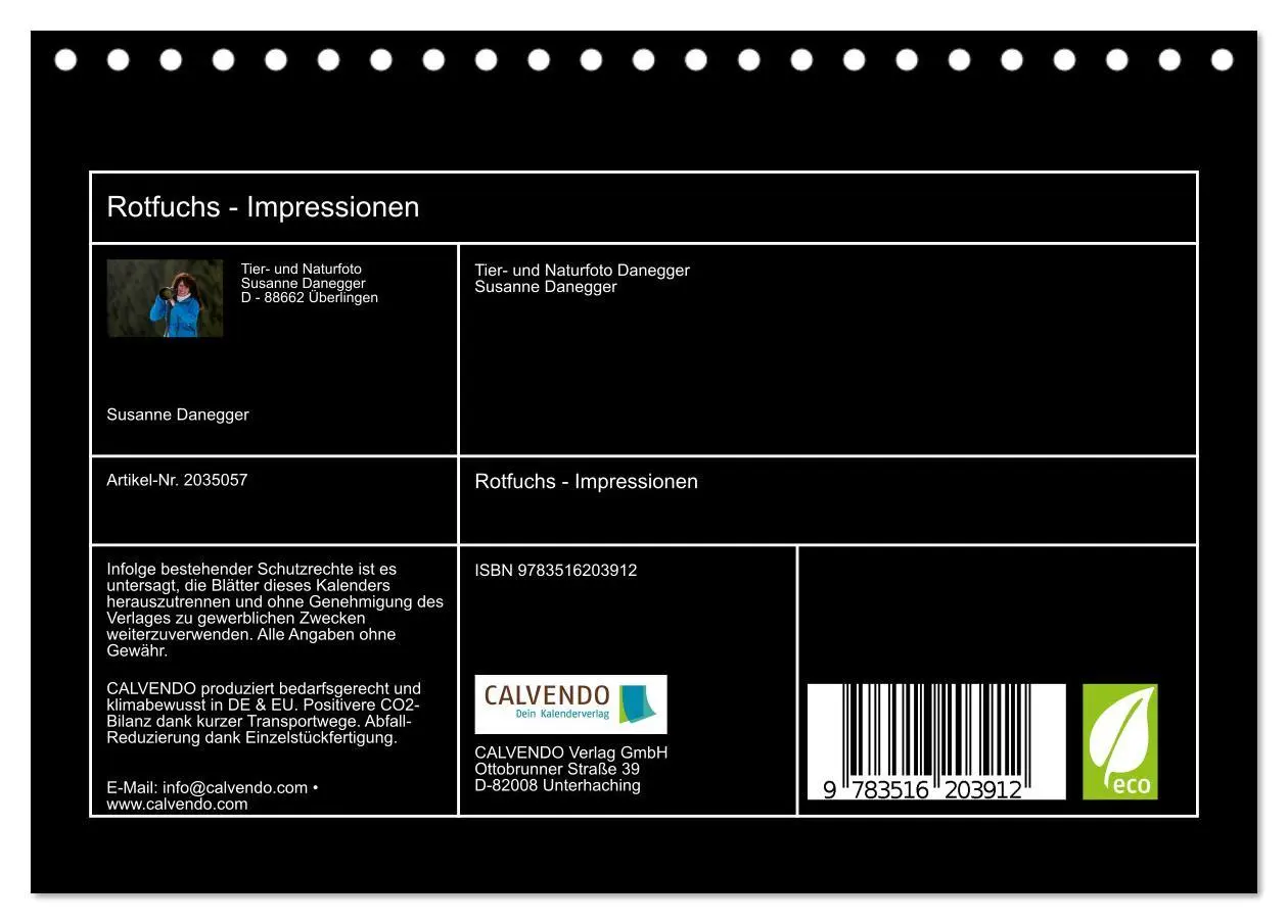 Bild: 9783516203912 | Rotfuchs - Impressionen (Tischkalender 2026 DIN A5 quer), CALVENDO...