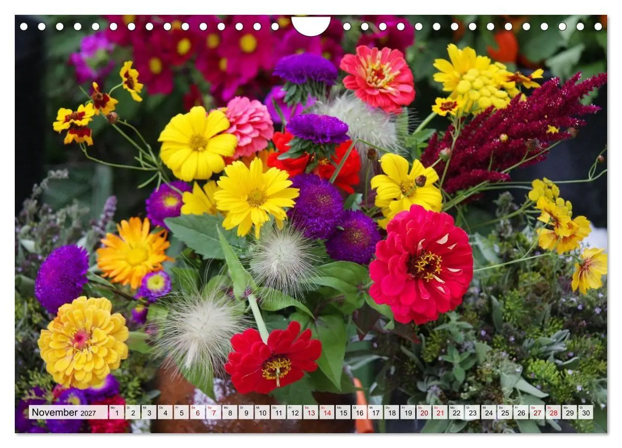 Bild: 9783516753912 | Blumen, bunt gemischt (Wandkalender 2027 DIN A4 quer), CALVENDO...