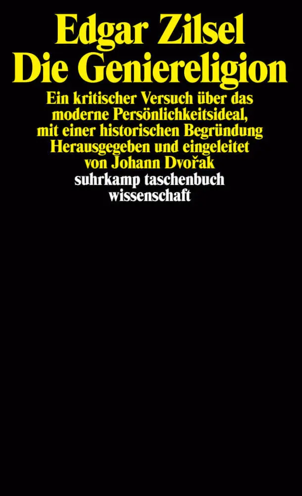 Cover: 9783518283912 | Die Geniereligion | Edgar Zilsel | Taschenbuch | 244 S. | Deutsch