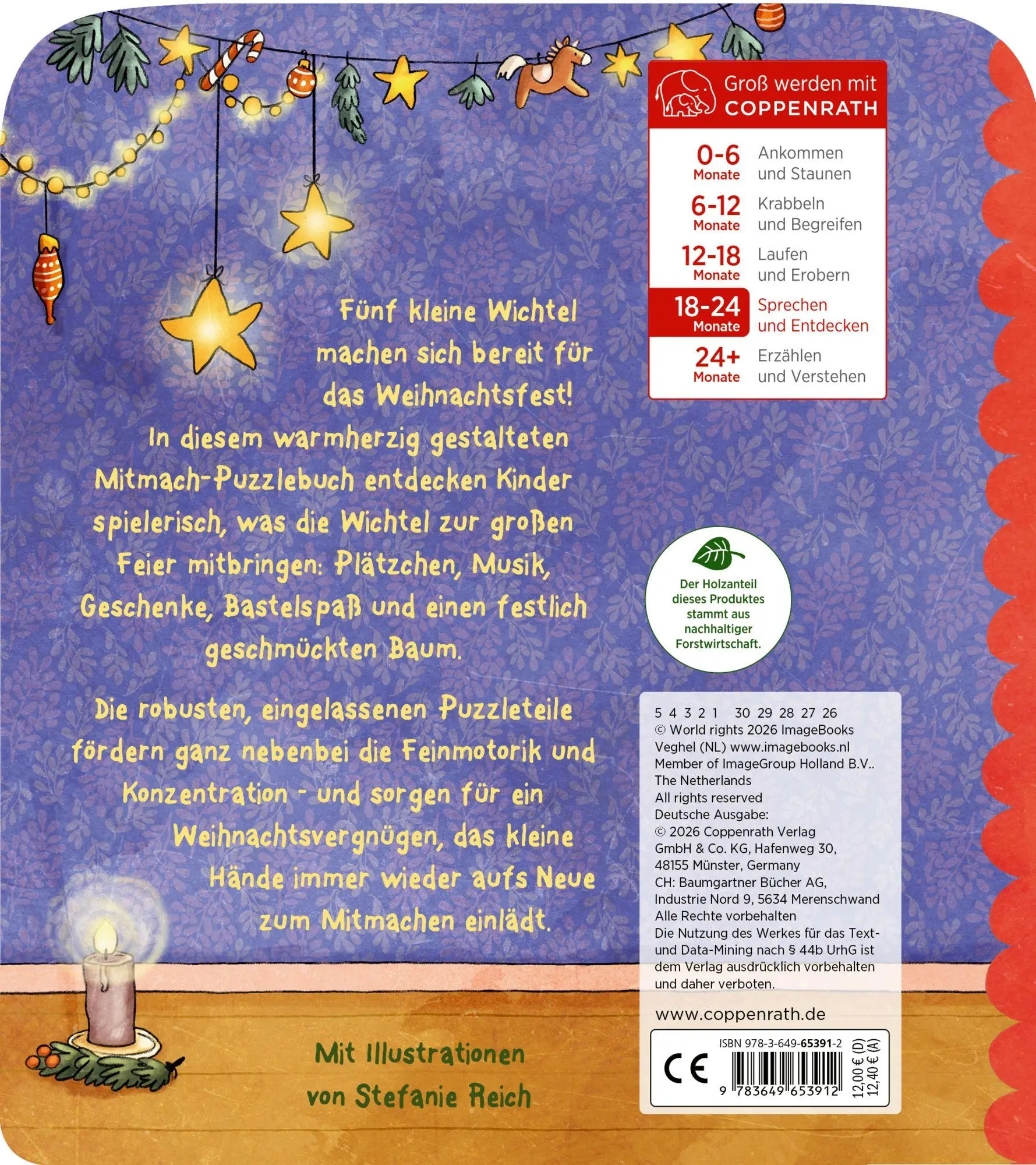 Bild: 9783649653912 | Mein Mitmach-Puzzle-Buch: 5 Wichtel feiern Weihnachten | Reich | Buch