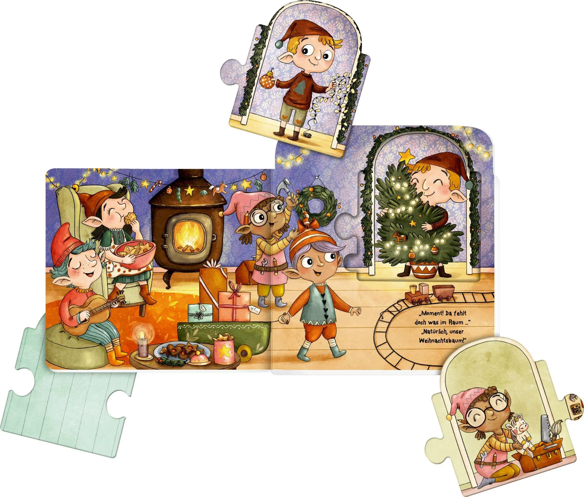 Bild: 9783649653912 | Mein Mitmach-Puzzle-Buch: 5 Wichtel feiern Weihnachten | Reich | Buch
