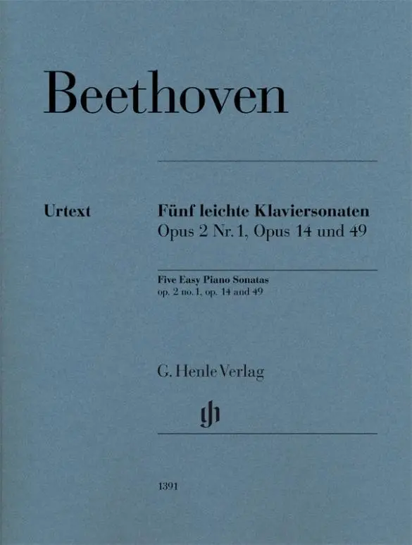 Cover: 9790201813912 | Fünf leichte Klaviersonaten op. 2 Nr. 1, op. 14 und op. 49 | Beethoven