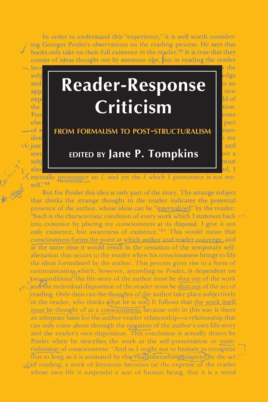 Cover: 9780801824012 | Reader-Response Criticism | From Formalism to Post-Structuralism