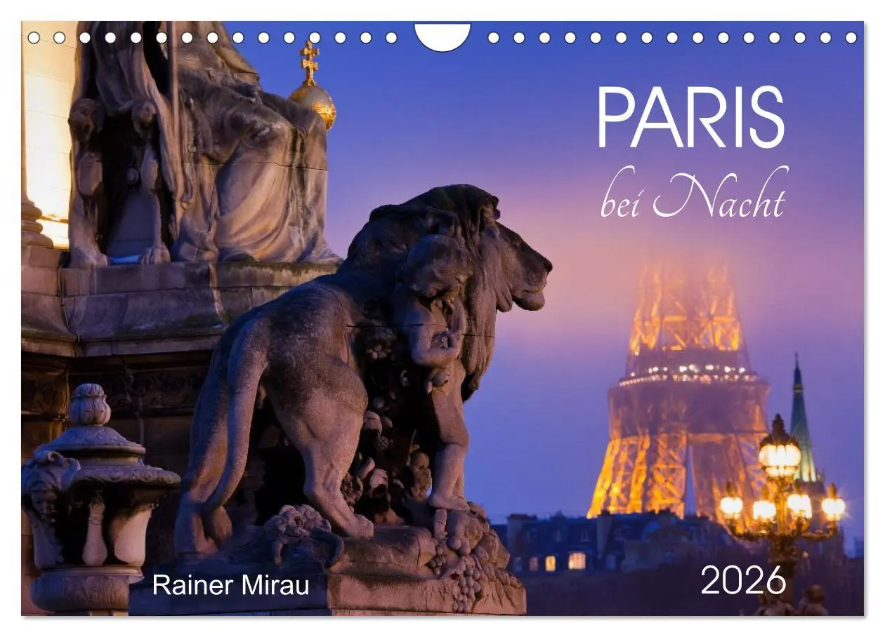 Cover: 9783516024012 | Paris bei Nacht 2026 (Wandkalender 2026 DIN A4 quer), CALVENDO...