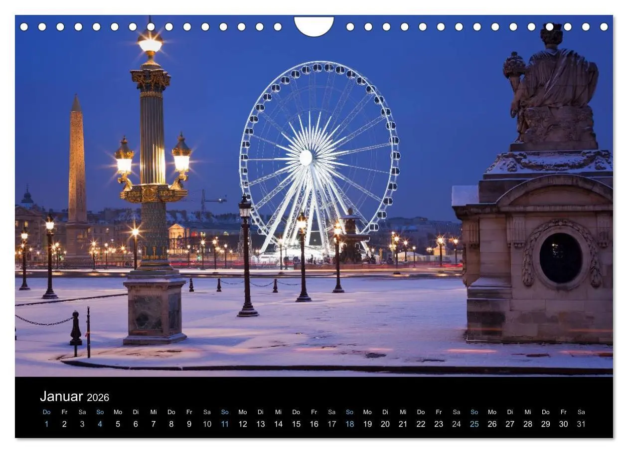 Bild: 9783516024012 | Paris bei Nacht 2026 (Wandkalender 2026 DIN A4 quer), CALVENDO...