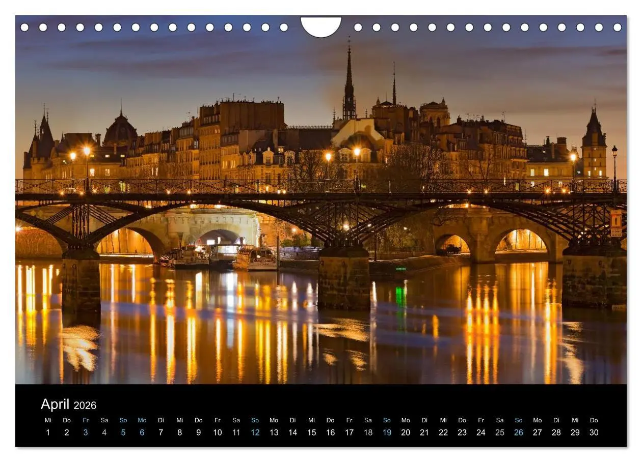 Bild: 9783516024012 | Paris bei Nacht 2026 (Wandkalender 2026 DIN A4 quer), CALVENDO...