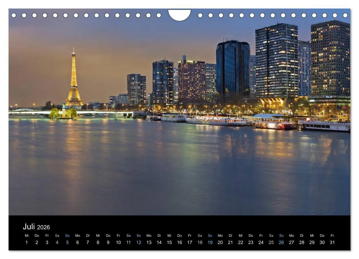 Bild: 9783516024012 | Paris bei Nacht 2026 (Wandkalender 2026 DIN A4 quer), CALVENDO...