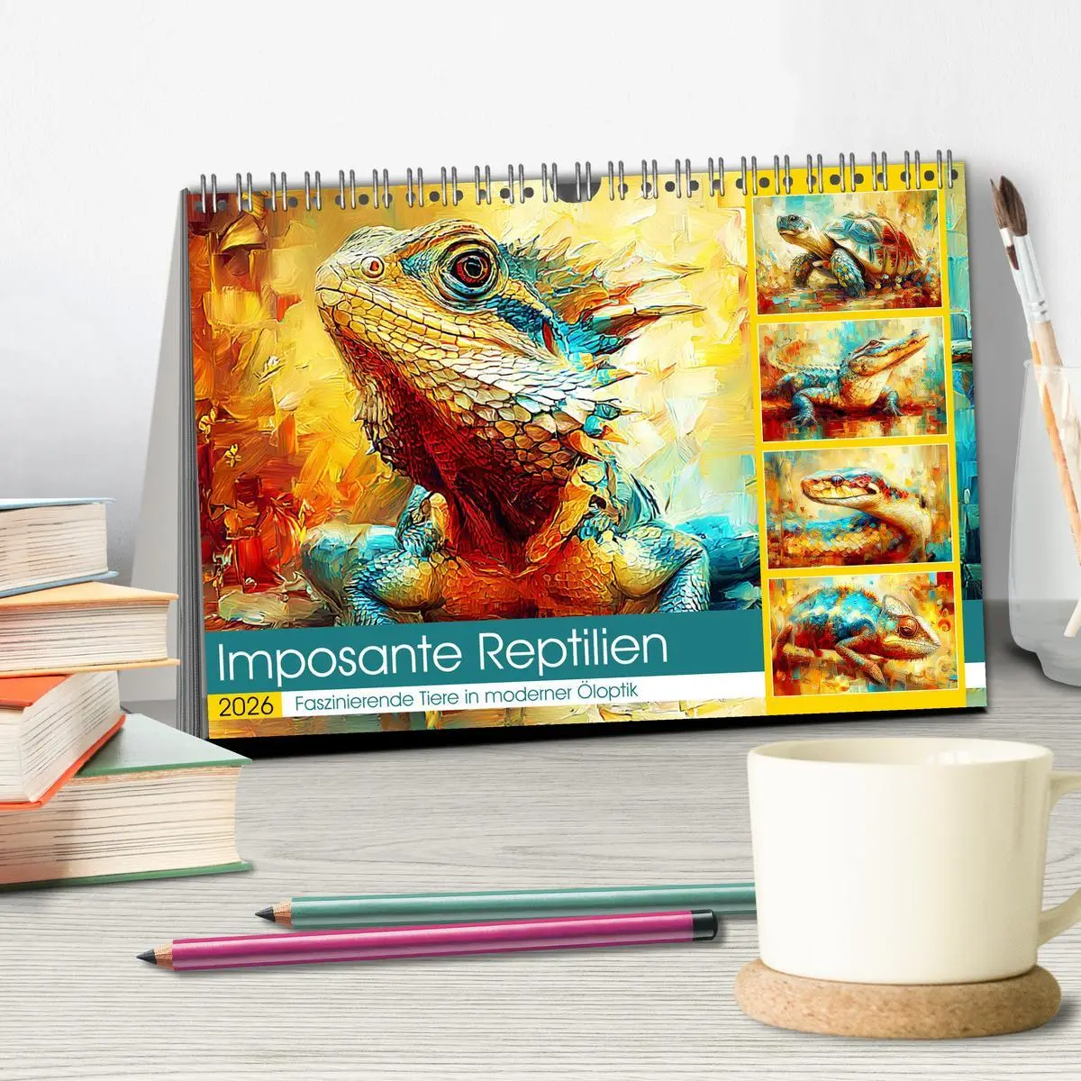 Bild: 9783516644012 | Imposante Reptilien. Faszinierende Tiere in moderner Öloptik...