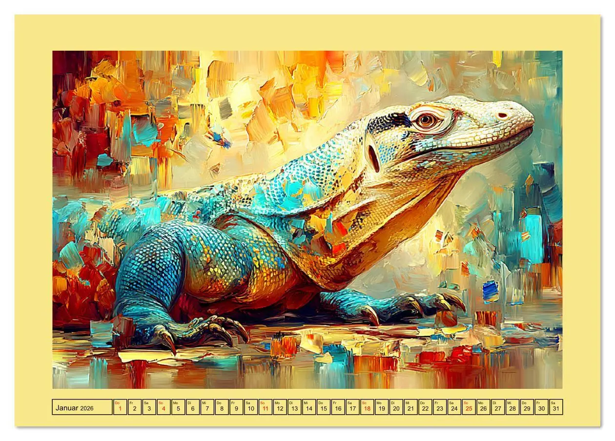 Bild: 9783516644012 | Imposante Reptilien. Faszinierende Tiere in moderner Öloptik...