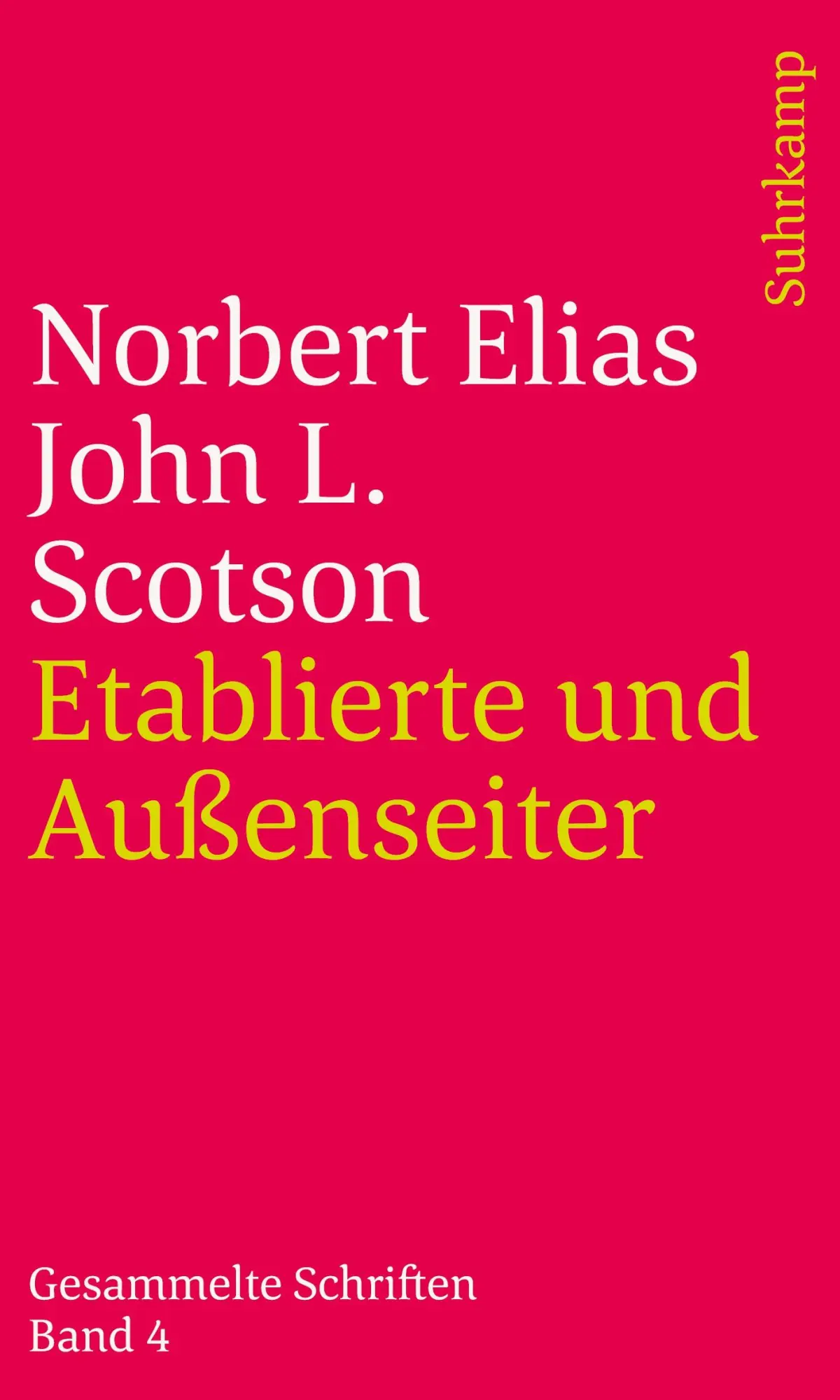 Cover: 9783518244012 | Gesammelte Schriften in 19 Bänden | Band 4: Etablierte und Außenseiter