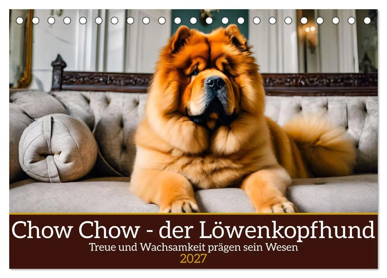 Cover: 9783569114012 | Chow Chow - der Löwenkopfhund (Tischkalender 2027 DIN A5 quer),...