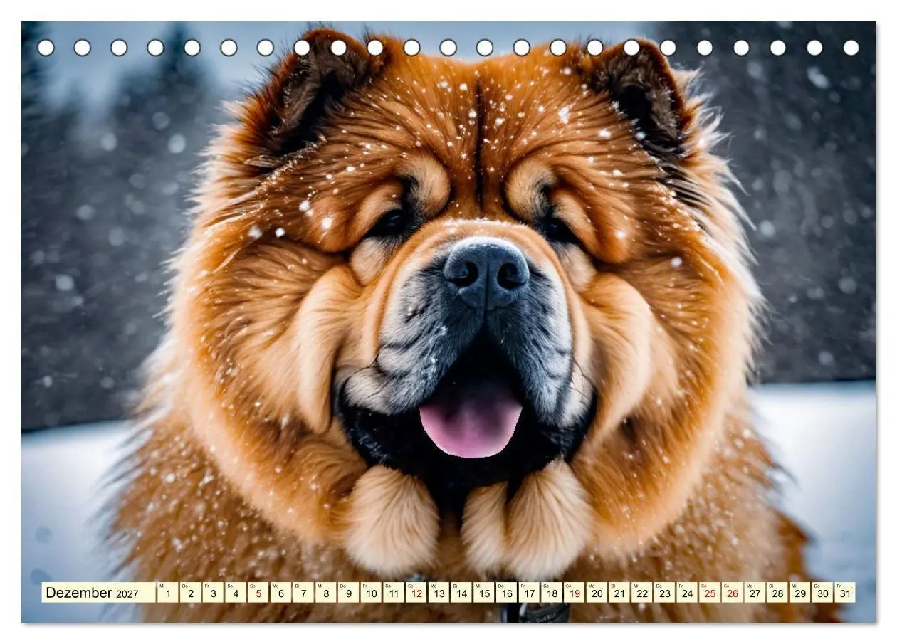 Bild: 9783569114012 | Chow Chow - der Löwenkopfhund (Tischkalender 2027 DIN A5 quer),...