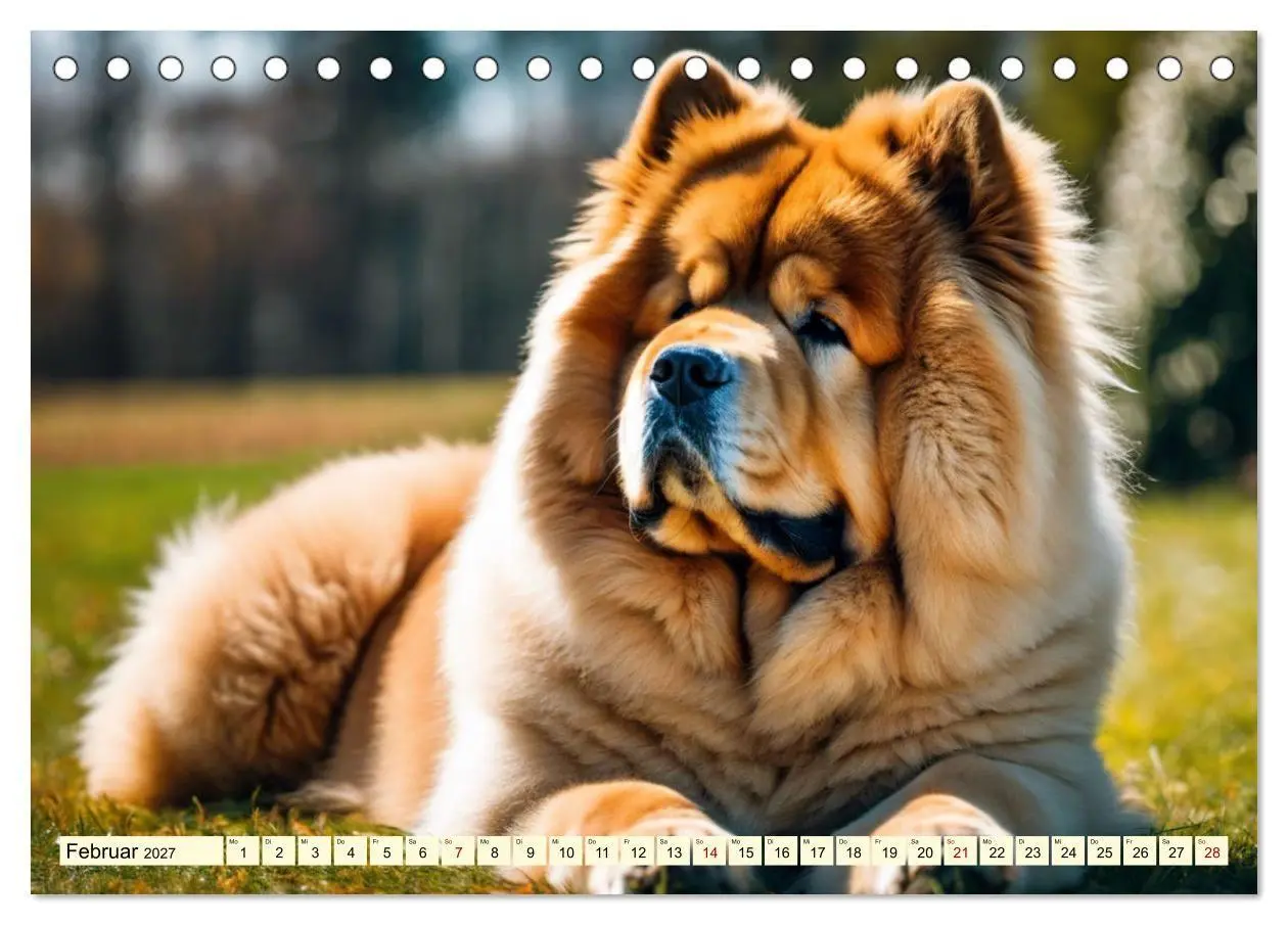 Bild: 9783569114012 | Chow Chow - der Löwenkopfhund (Tischkalender 2027 DIN A5 quer),...
