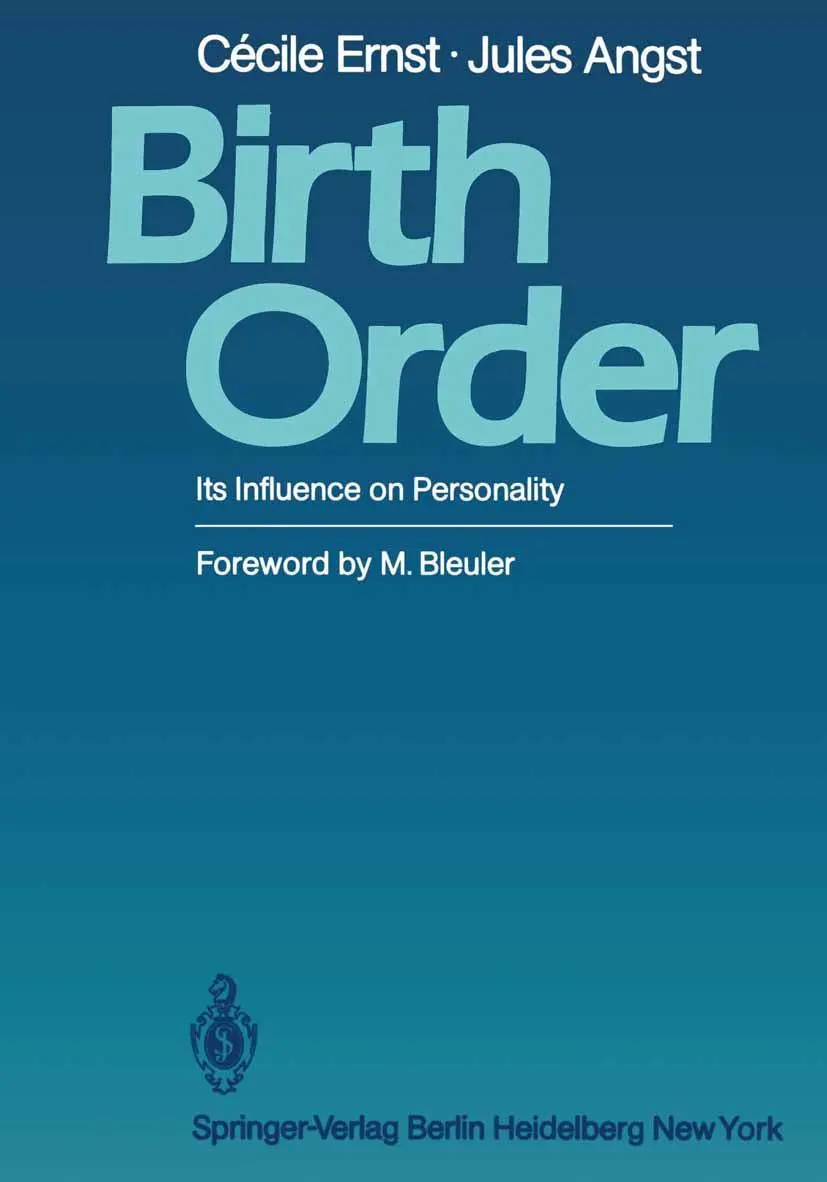 Cover: 9783642684012 | Birth Order | Its Influence on Personality | Cecile Ernst (u. a.)