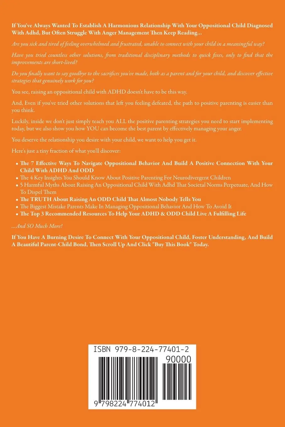 Rückseite: 9798224774012 | Raising An Oppositional Child With ADHD | Grace Harmon | Taschenbuch