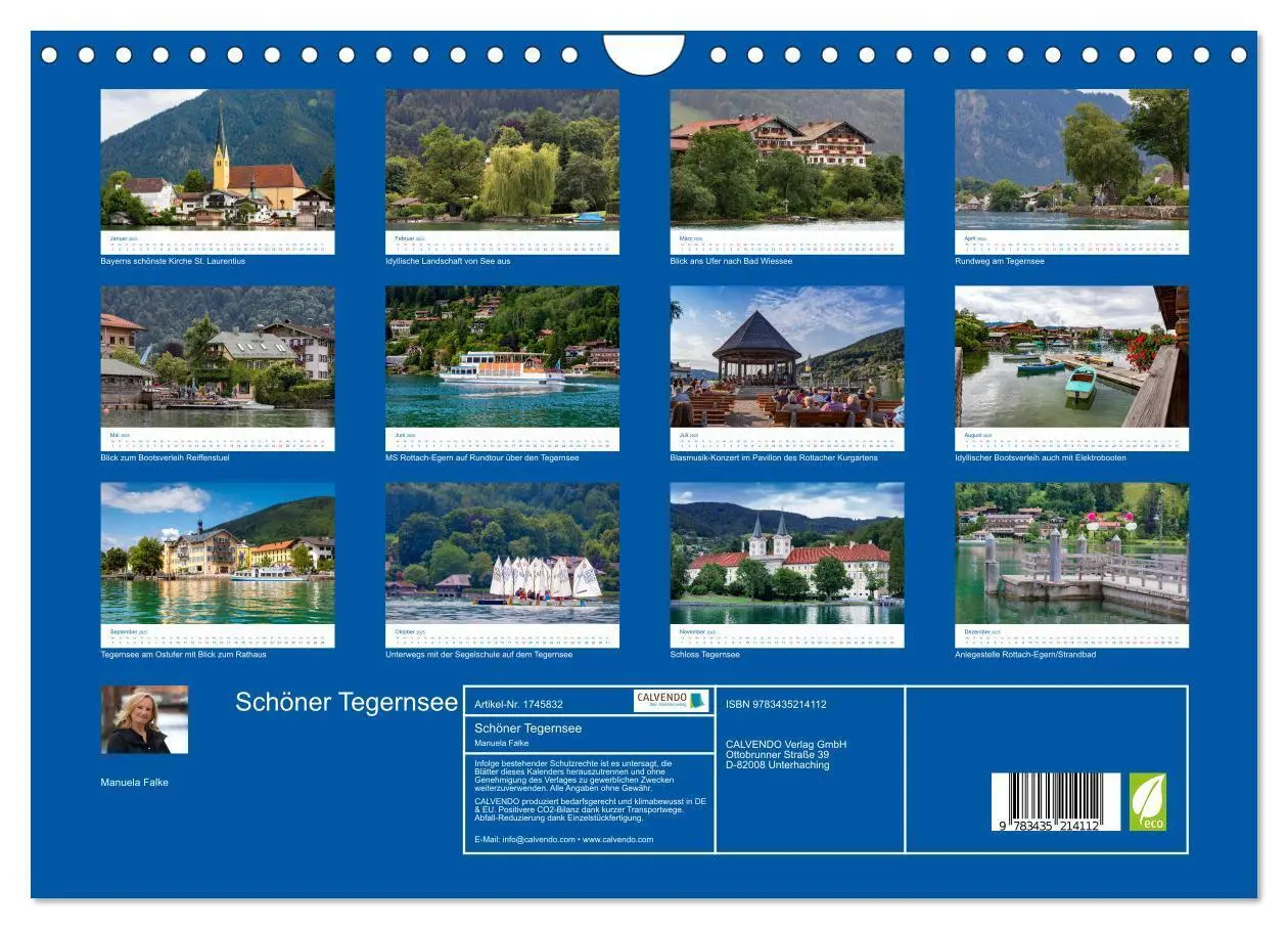Bild: 9783435214112 | Schöner Tegernsee (Wandkalender 2025 DIN A4 quer), CALVENDO...