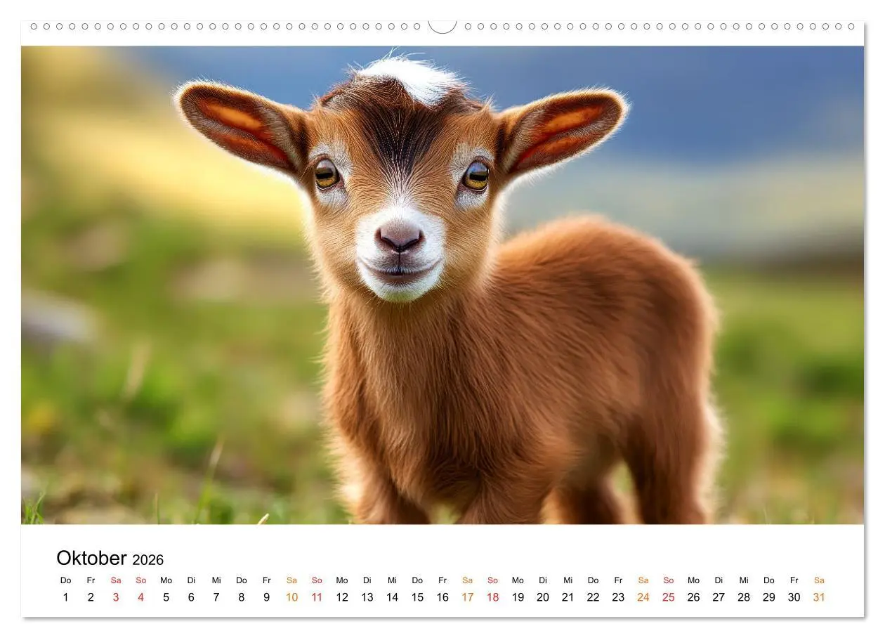 Bild: 9783457304112 | Ziegen - Bocksprung durch das Jahr (Wandkalender 2026 DIN A2 quer),...