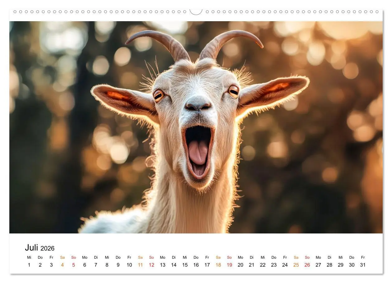 Bild: 9783457304112 | Ziegen - Bocksprung durch das Jahr (Wandkalender 2026 DIN A2 quer),...