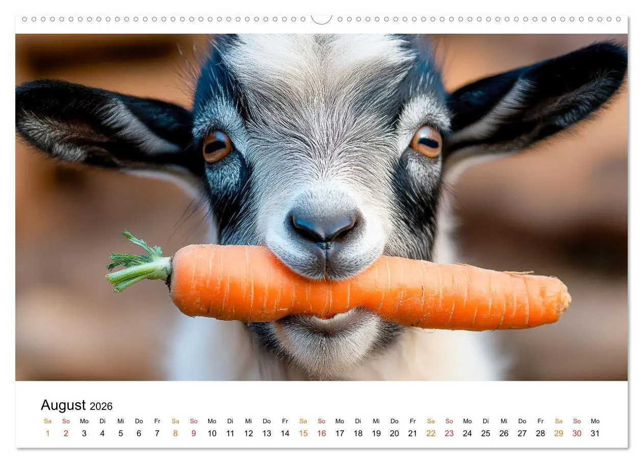 Bild: 9783457304112 | Ziegen - Bocksprung durch das Jahr (Wandkalender 2026 DIN A2 quer),...