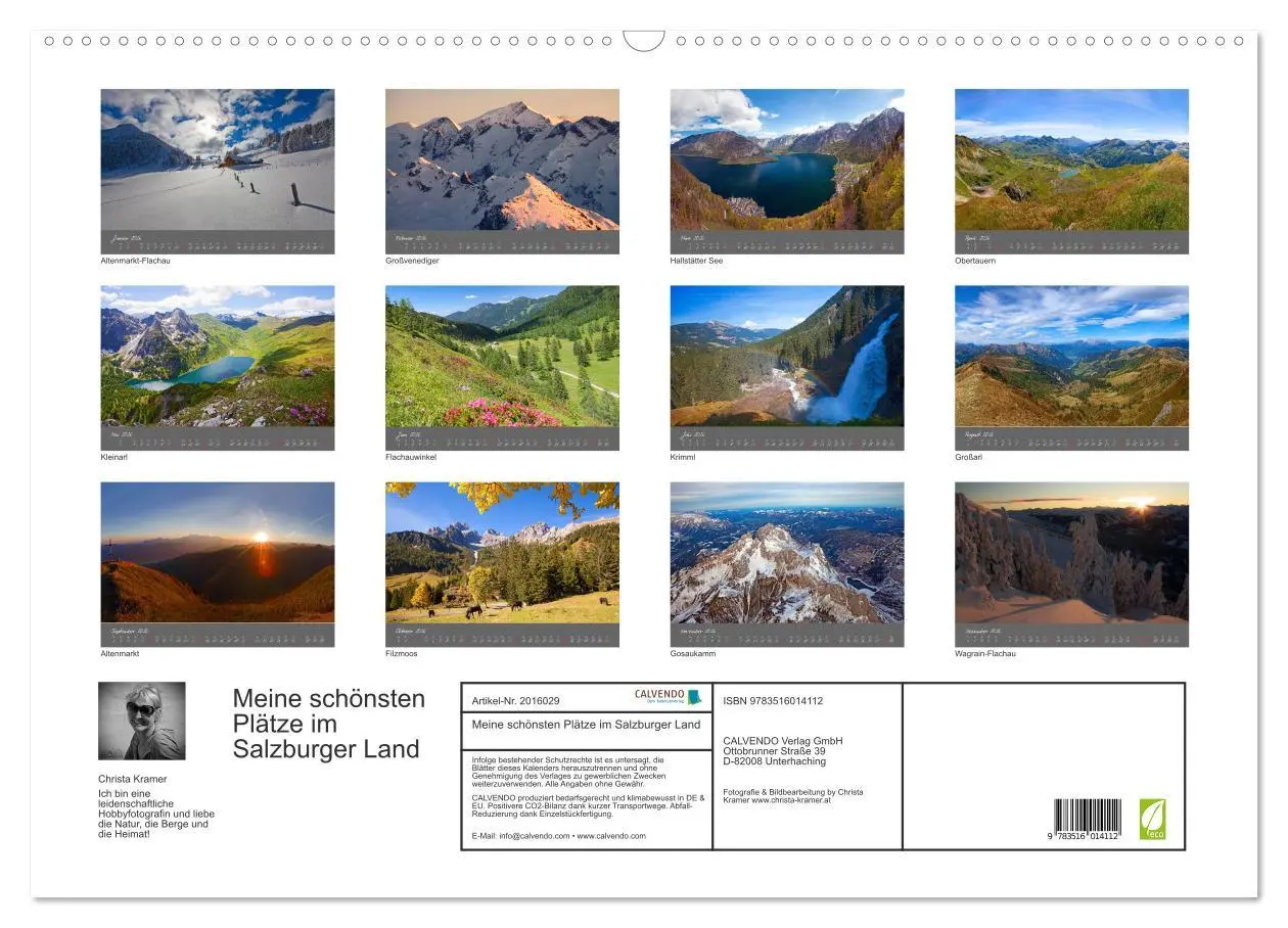 Bild: 9783516014112 | Meine schönsten Plätze im Salzburger Land (Wandkalender 2026 DIN A2...