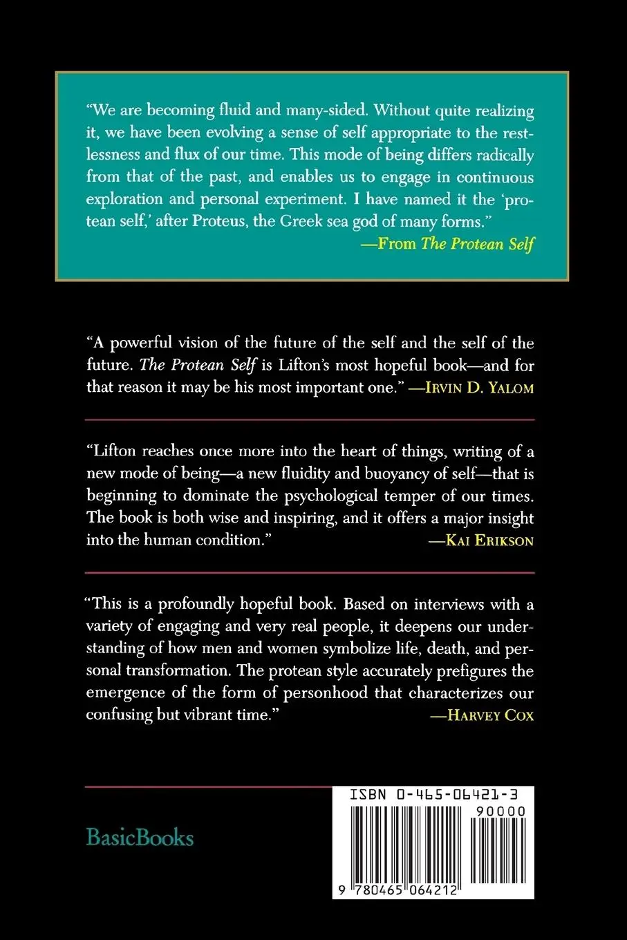 Rückseite: 9780465064212 | Protean Self | Human Resilience in an Age of Fragmentation | Lifton