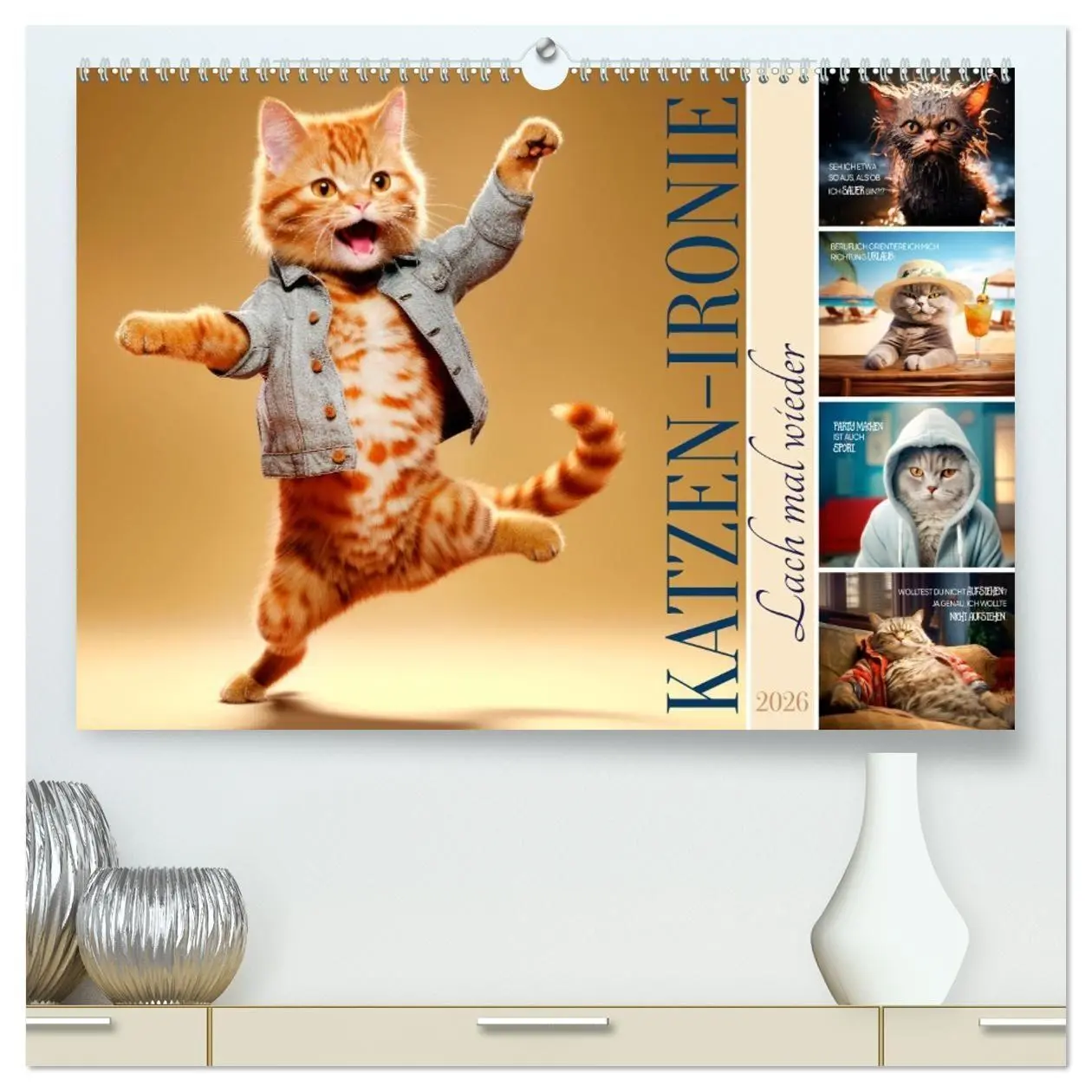Cover: 9783457464212 | KATZEN-IRONIE Lach mal wieder (hochwertiger Premium Wandkalender...