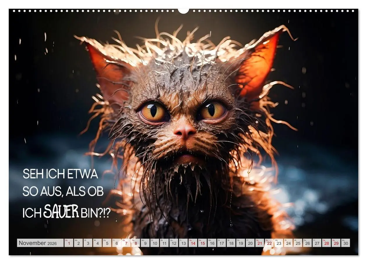 Bild: 9783457464212 | KATZEN-IRONIE Lach mal wieder (hochwertiger Premium Wandkalender...