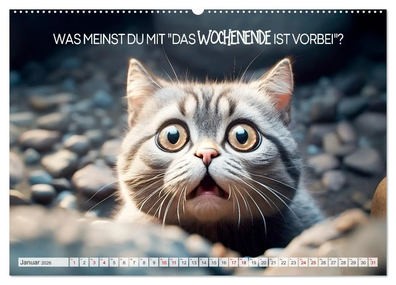 Bild: 9783457464212 | KATZEN-IRONIE Lach mal wieder (hochwertiger Premium Wandkalender...