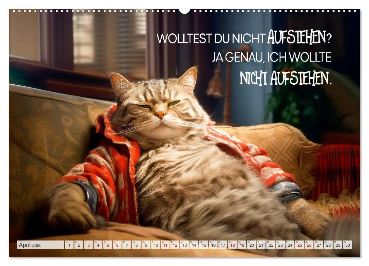 Bild: 9783457464212 | KATZEN-IRONIE Lach mal wieder (hochwertiger Premium Wandkalender...