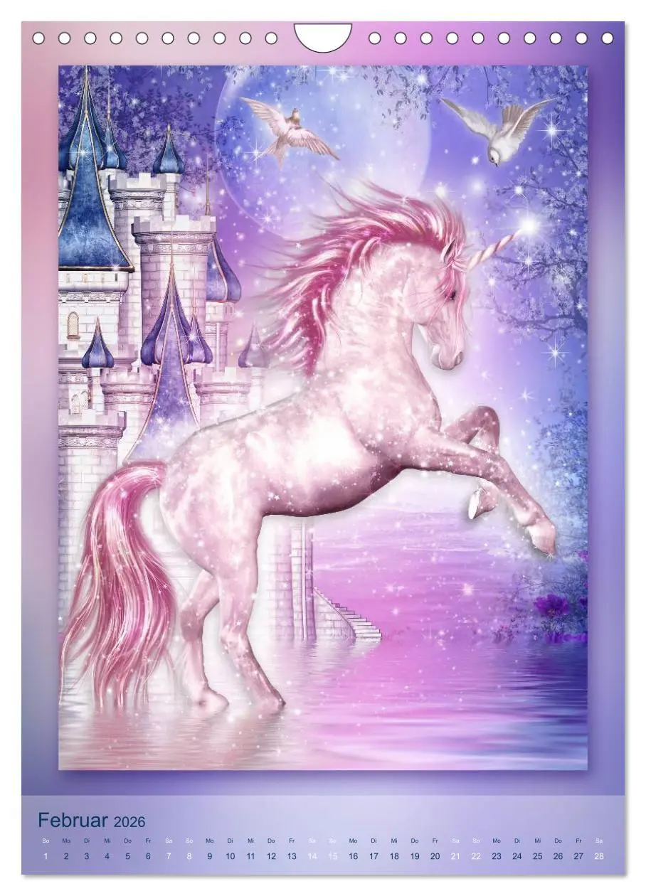 Bild: 9783516484212 | Einhörner - Kalender (Wandkalender 2026 DIN A4 hoch), CALVENDO...