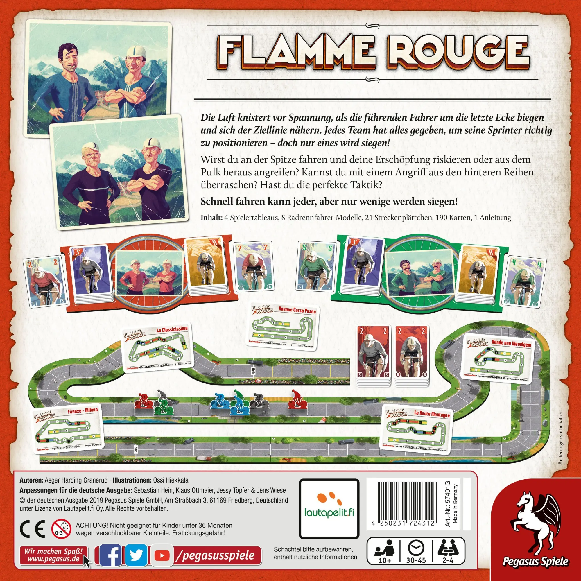 Bild: 4250231724312 | Flamme Rouge (Lautapelit) | Asger Harding Granerud | Spiel | 57401G