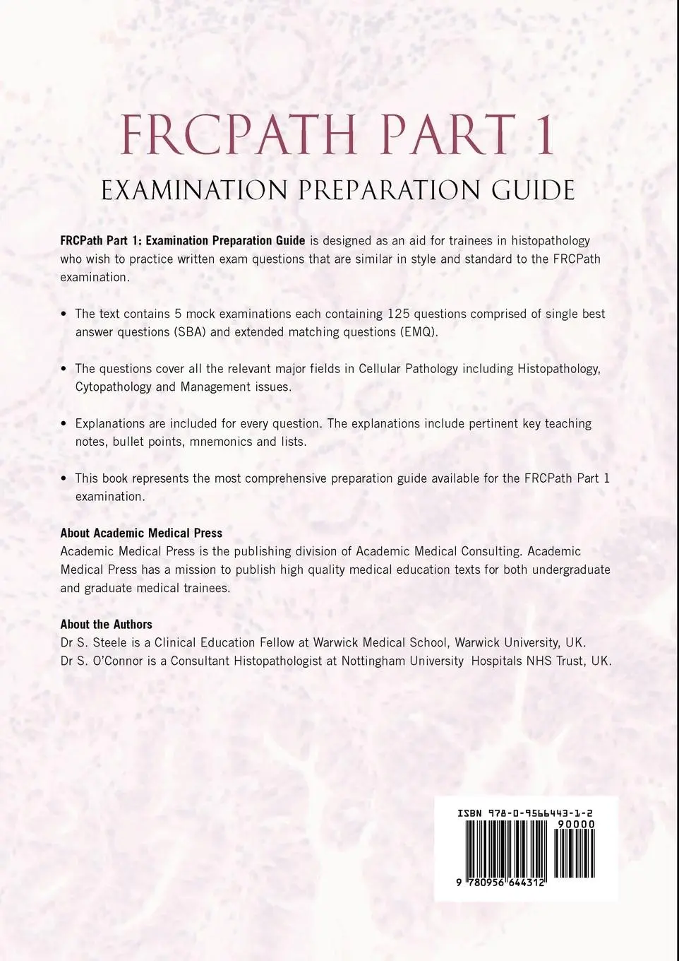 Rückseite: 9780956644312 | FRCPath Pt1 | Examination Preparation Guide | S. Steele (u. a.) | Buch