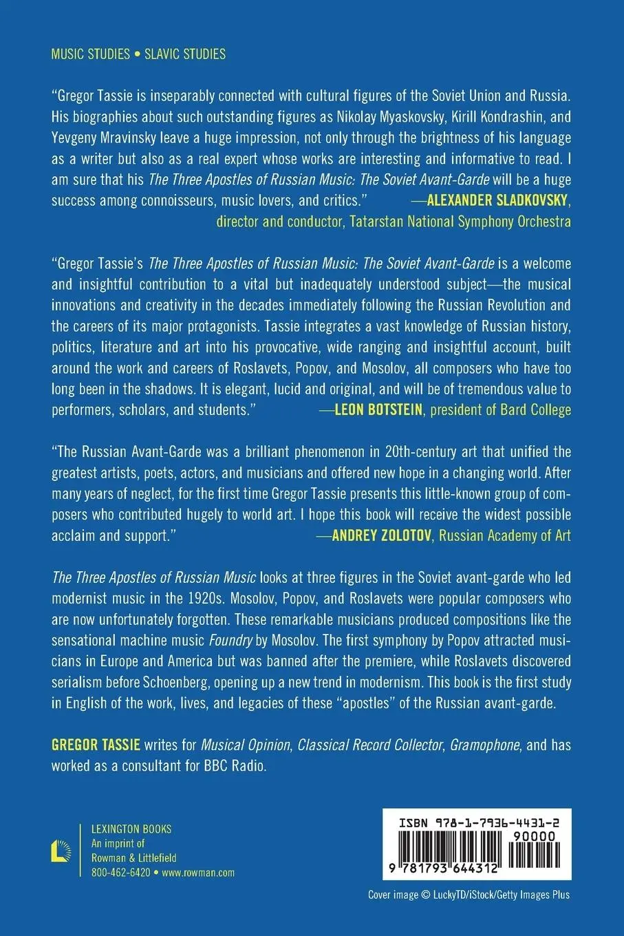 Rückseite: 9781793644312 | The Three Apostles of Russian Music | The Soviet Avant-Garde | Tassie