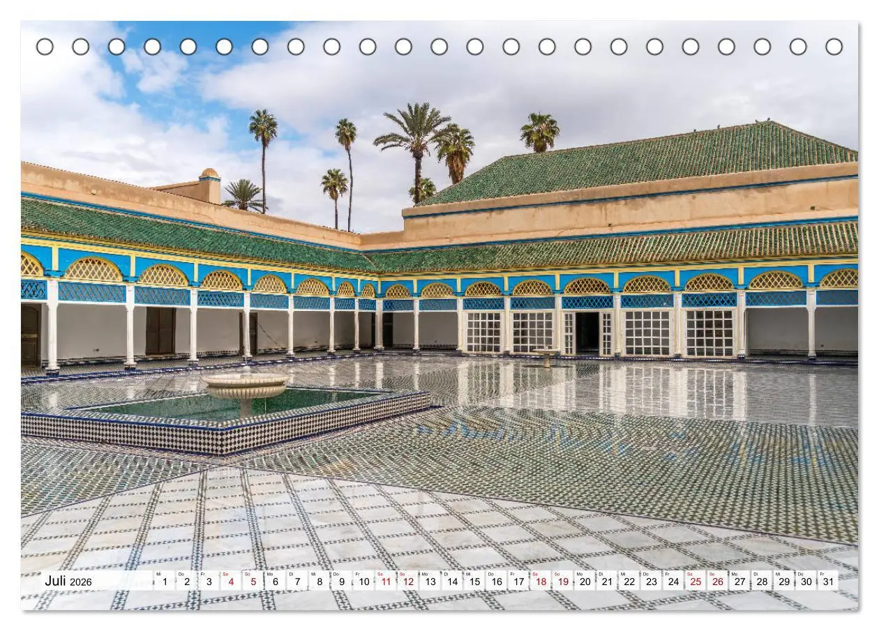 Bild: 9783457834312 | Marokko - Marrakesch (Tischkalender 2026 DIN A5 quer), CALVENDO...