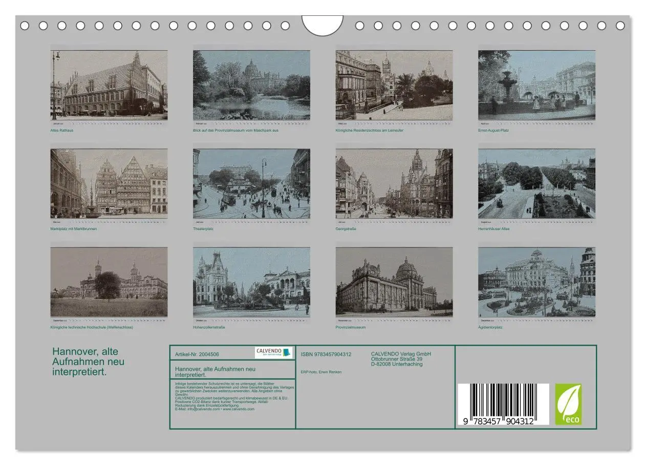 Bild: 9783457904312 | Hannover, alte Aufnahmen neu interpretiert. (Wandkalender 2026 DIN...