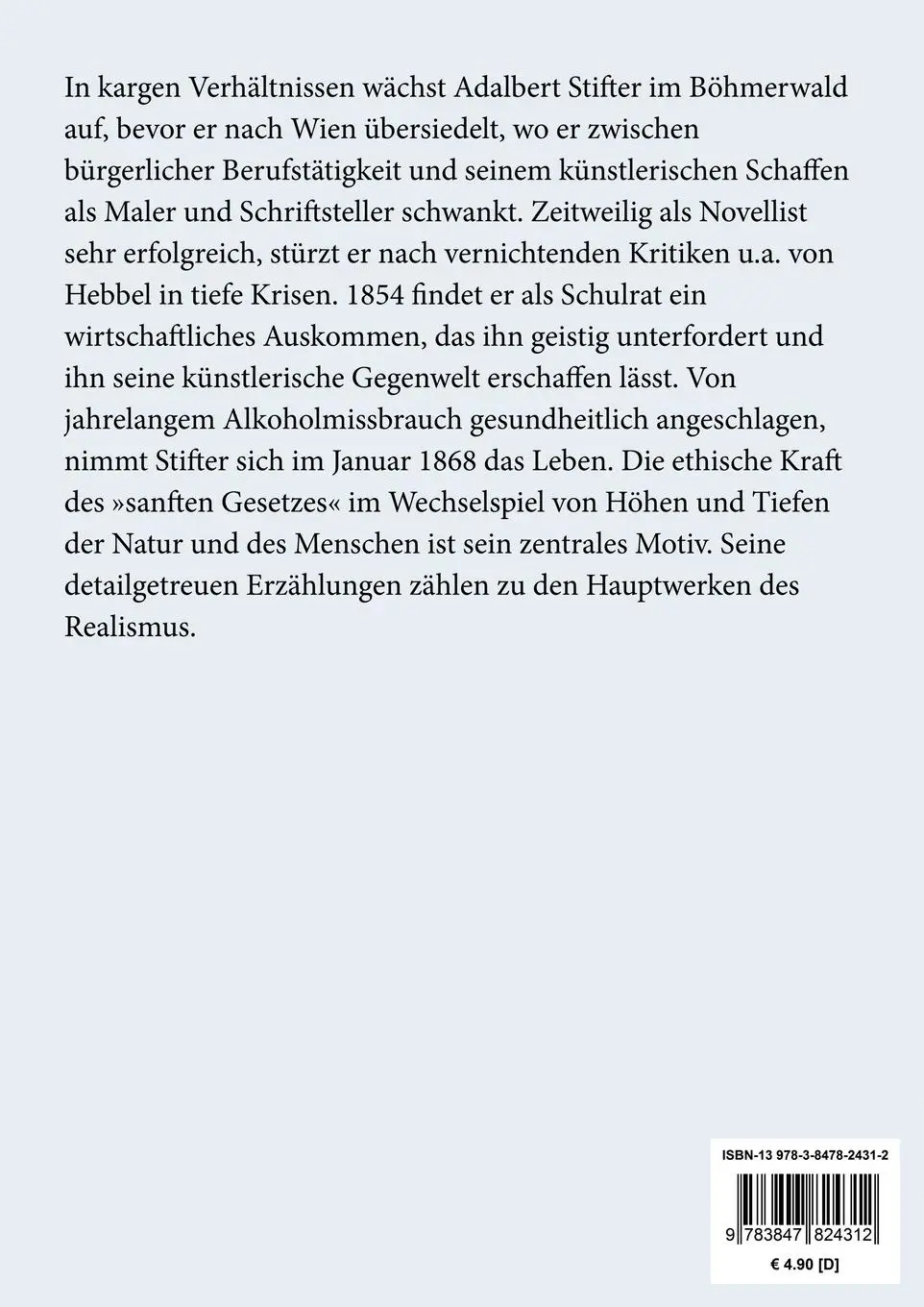 Rückseite: 9783847824312 | Bergkristall (Großdruck) | (Der heilige Abend) | Adalbert Stifter