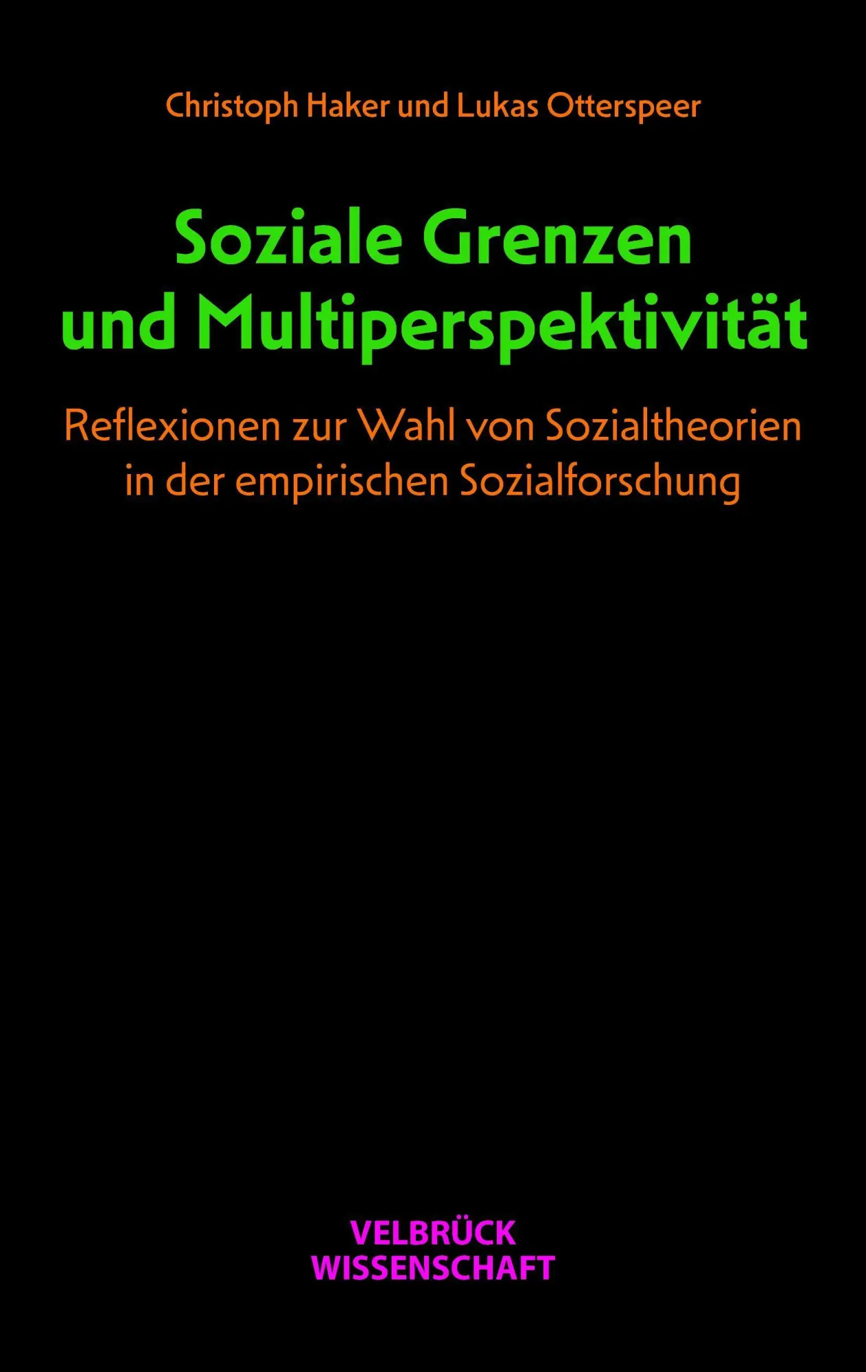 Cover: 9783958324312 | Soziale Grenzen und Multiperspektivität | Christoph Haker (u. a.)