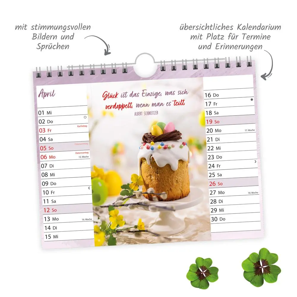 Bild: 9783988024312 | Trötsch Notizkalender Querformat Notizkalender Viel Glück 2026 mit...