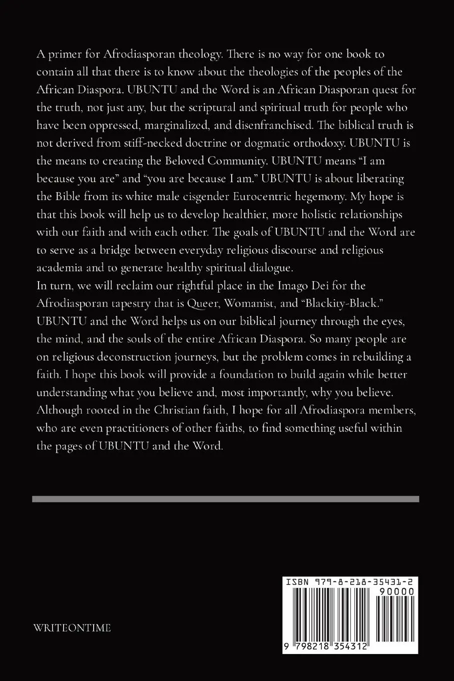 Rückseite: 9798218354312 | UBUNTU and the Word | Rev. Corey L Brown | Taschenbuch | Englisch