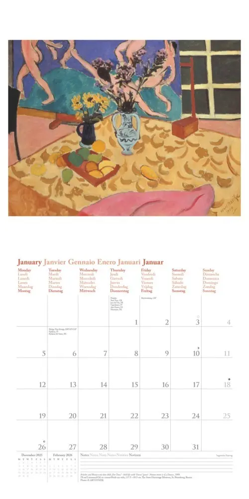 Bild: 4069095004412 | Henri Matisse 2026 - Wand-Kalender - Broschüren-Kalender - 30x30 -...