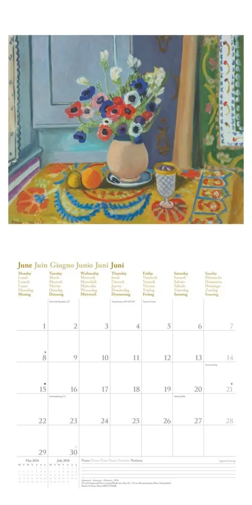 Bild: 4069095004412 | Henri Matisse 2026 - Wand-Kalender - Broschüren-Kalender - 30x30 -...