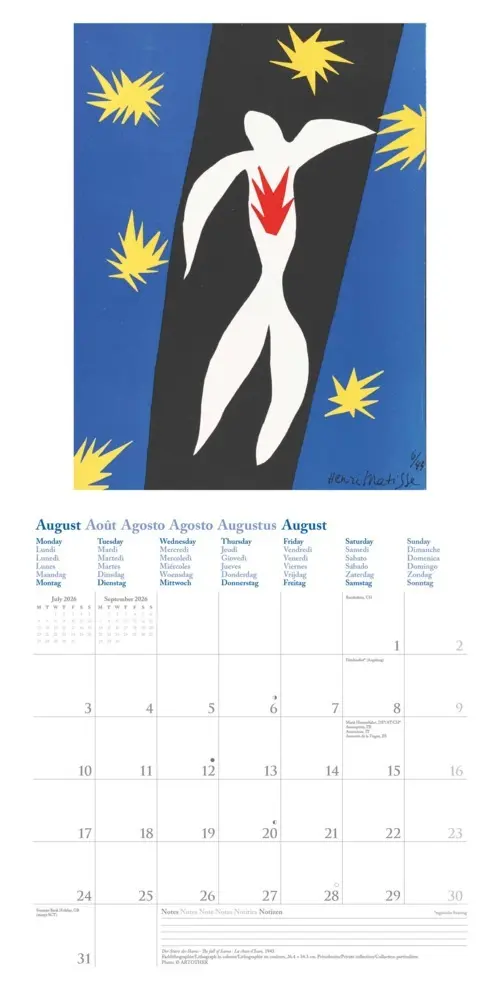 Bild: 4069095004412 | Henri Matisse 2026 - Wand-Kalender - Broschüren-Kalender - 30x30 -...