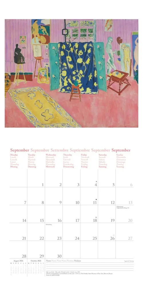 Bild: 4069095004412 | Henri Matisse 2026 - Wand-Kalender - Broschüren-Kalender - 30x30 -...