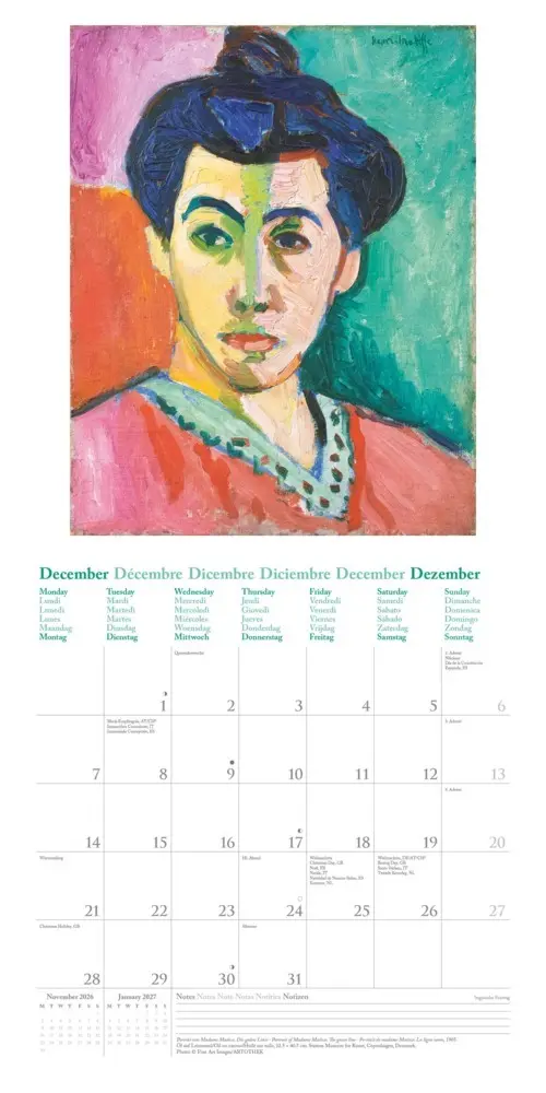 Bild: 4069095004412 | Henri Matisse 2026 - Wand-Kalender - Broschüren-Kalender - 30x30 -...