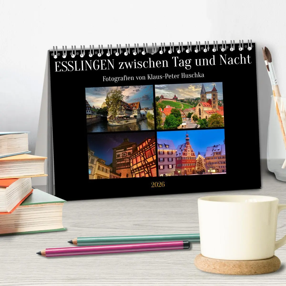 Bild: 9783457374412 | Esslingen zwischen Tag und Nacht (Tischkalender 2026 DIN A5 quer),...